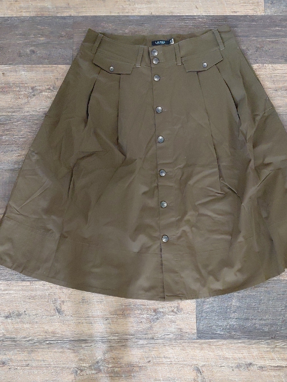 Lauren Ralph Lauren Midi Buttom Down Skirt - Picture 3 of 7